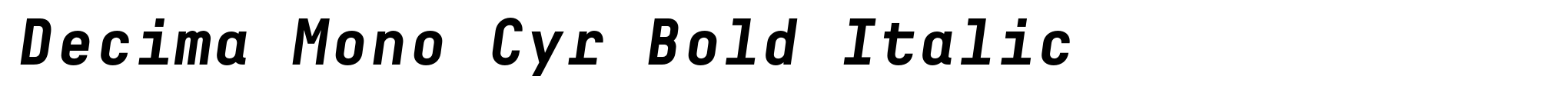 Decima Mono Cyr Bold Italic image